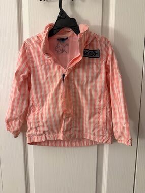 Prodoh Pink & White Striped Windbreaker Jacket